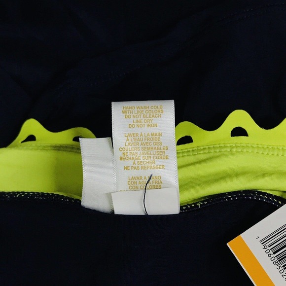 Anne Cole Women's Small Tankini Top Swimwear Ric-Rac Keyhole Navy Blue NWT B24 - Picture 4 of 5